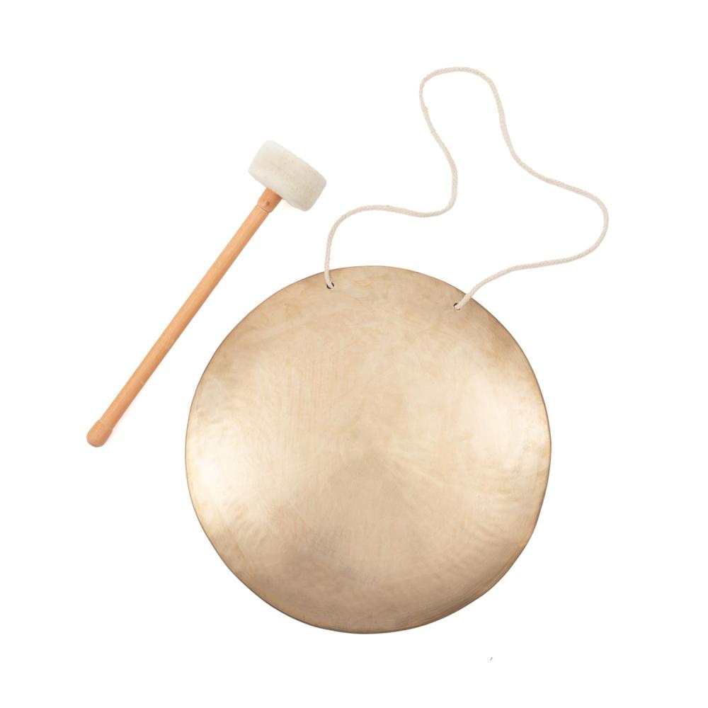 [Bodhi__GONG35] Brass Gong by bodhi, 35 cm, approx. 1.2 kg, incl. felt mallet